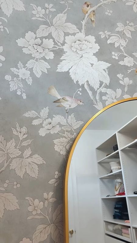 chinoiserie wallpaper installed in my closet! it is even more beautiful in person 😍
sanderson chiswick wallpaper
Master closet 
Ikea pax wardrobe
Grandmillenial home

#LTKunder100 #LTKhome #LTKsalealert