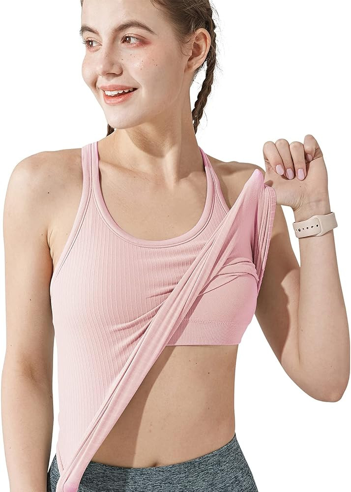 sphinx cat Yoga Racerback Tank Top for Women with Built in Bra,Women's Padded Sports Bra Fitness ... | Amazon (US)