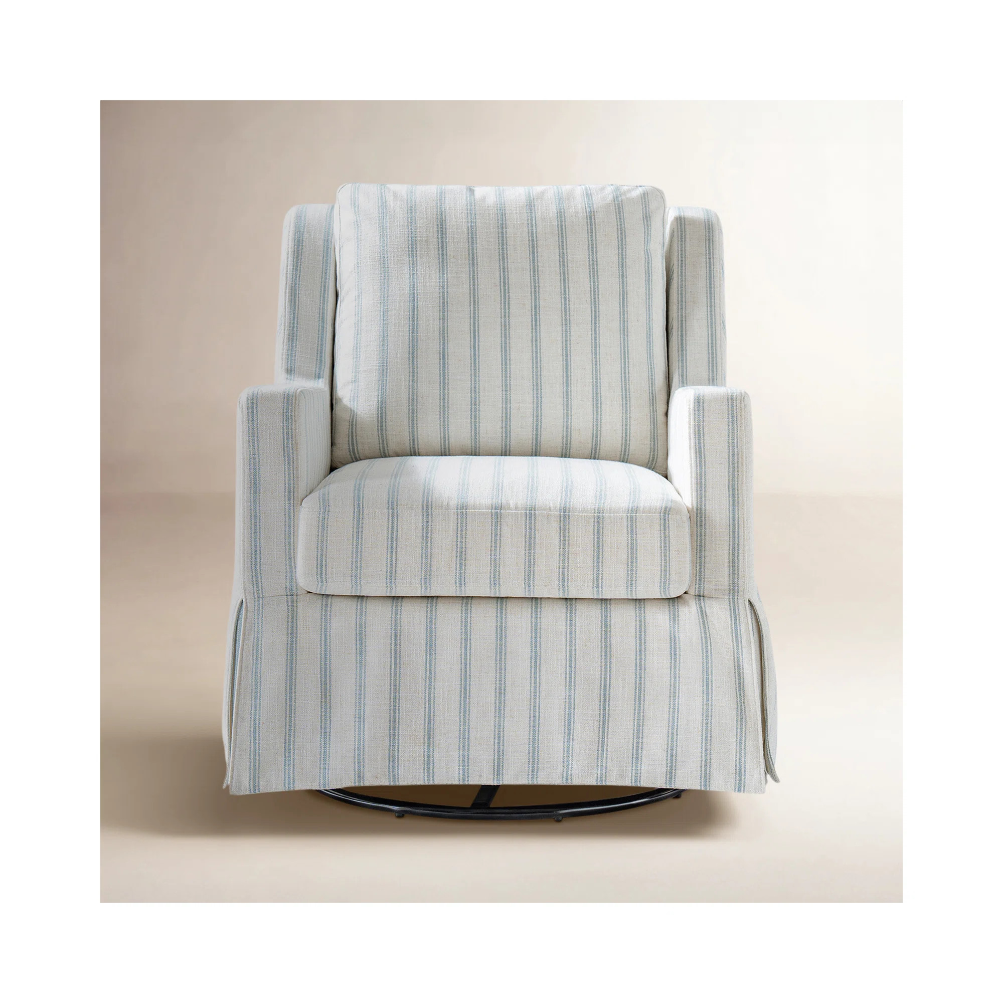 Minni Farmhouse Swivel Rocking Chair | Birch Lane