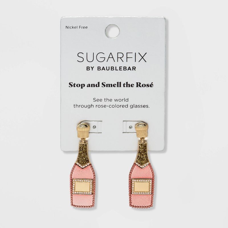 SUGARFIX by BaubleBar Rose Bottle Drop Earrings - Rose Pink | Target