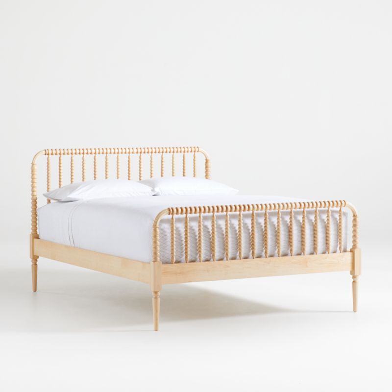 Jenny Lind Maple Wood Spindle Queen Kids Bed Frame + Reviews | Crate & Kids | Crate & Barrel