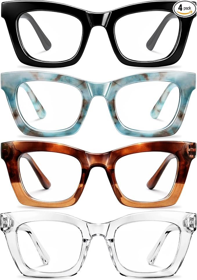 CCVOO 2.75 Oprah Style Reading Glasses for Women, Stylish Eyeglasses, Blue Light Readers for Wome... | Amazon (US)