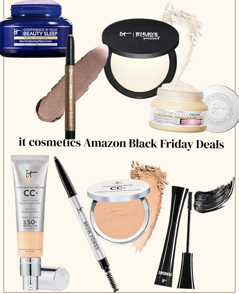it Cosmetics Amazon Black Friday Deals
Skincare, mascara, eyeshadow and powder all included in the sale. 

#itcosmetics #amazonblackfriday #blackfridaydeals #affordablemakeup

Mascara, Black Friday makeup deals, it cosmetics, mascara, beauty deals, eyeshadow, eyeliner, skincare 

#LTKFindsUnder50 #LTKSaleAlert #LTKGiftGuide