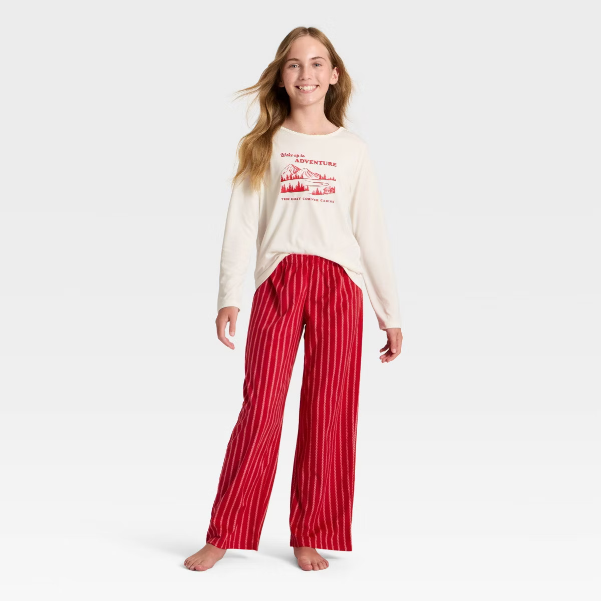 Girls' 2pc Long Sleeve Holiday Pajama Set - Cat & Jack™ | Target