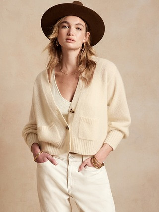 Lilla Brushed Cashmere Cardigan | Banana Republic (US)