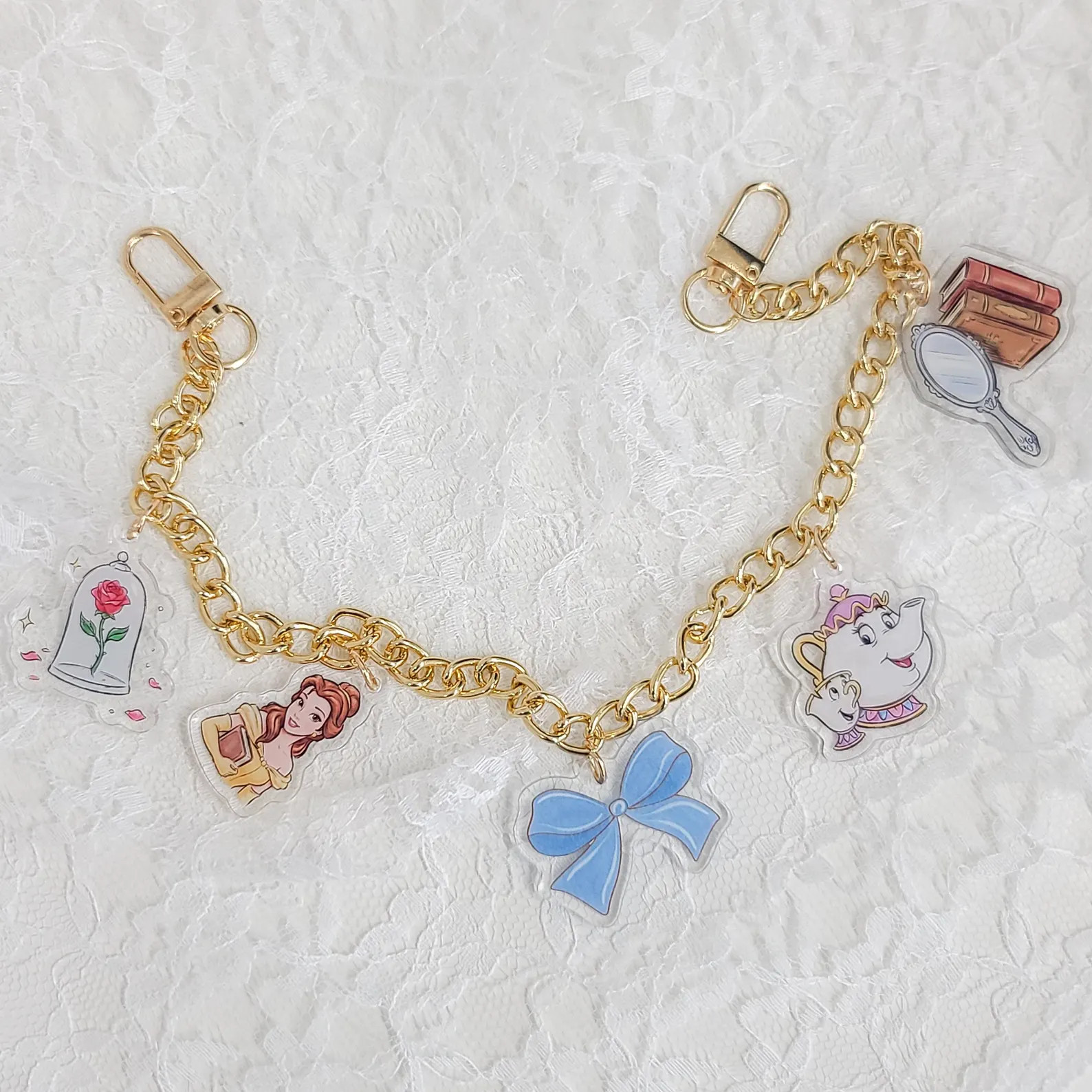 Belle Bag Charm | Enchanted Castle & Sparkling Crystal Beads | Women Handbag Charms, Bag Accessor... | Etsy (Global)