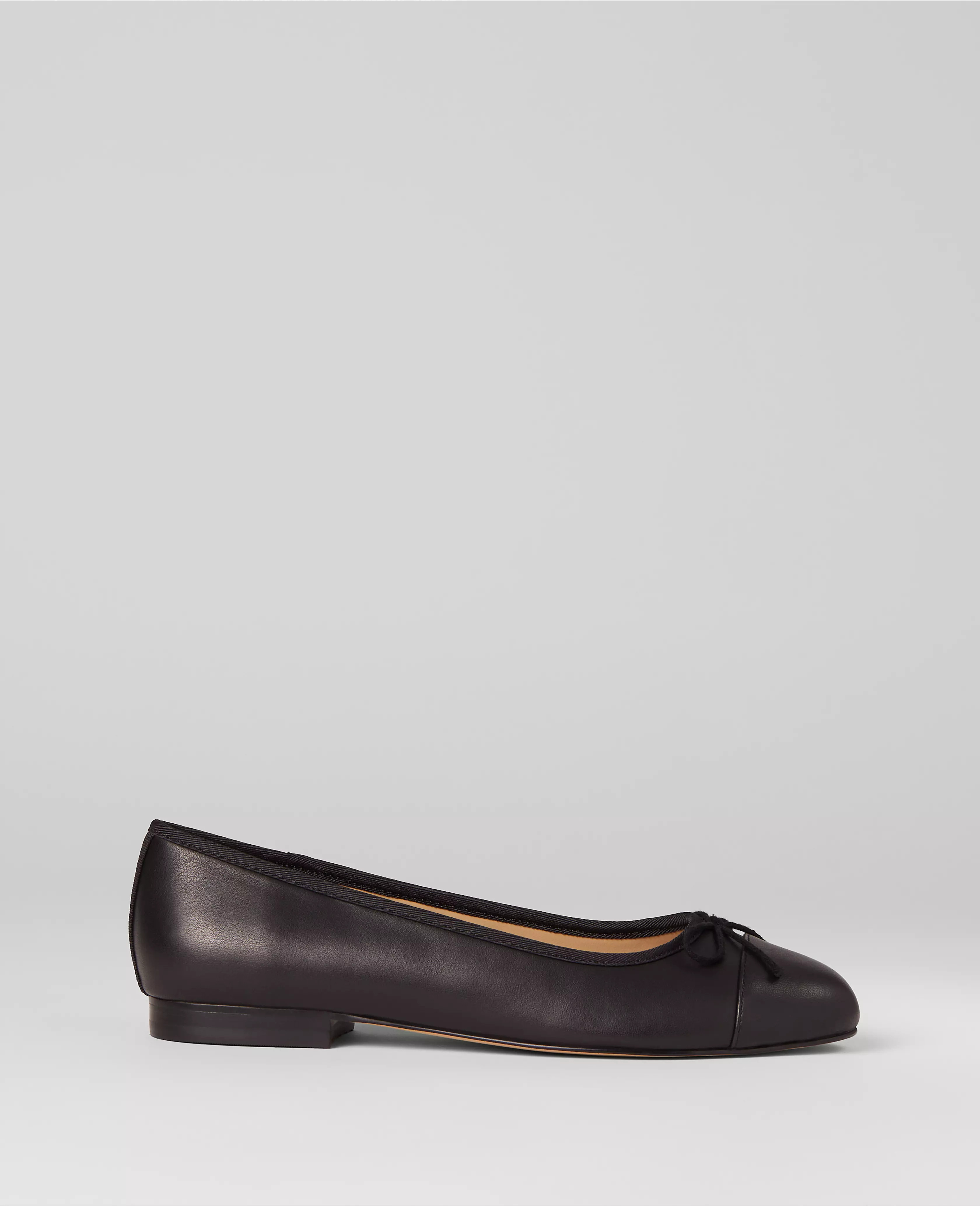 Cap Toe Leather Ballet Flat | Ann Taylor