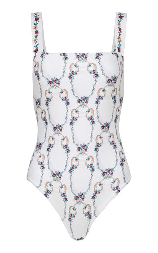 Cafe Florero Square Neck One-Piece Swimsuit | Moda Operandi (Global)