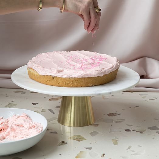Marble & Brass Cake Stand | West Elm (US)