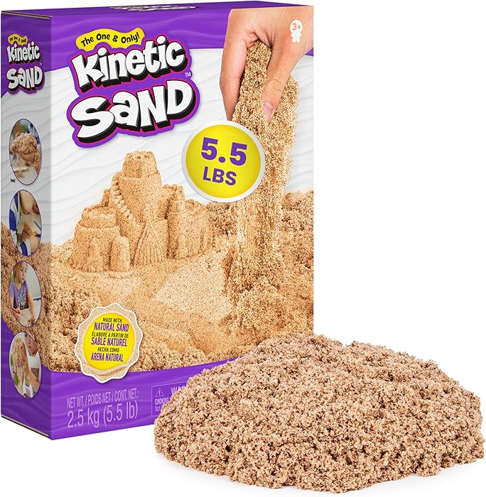 Kinetic Sand, 5.5lbs (2.5kg) Natural Brown Play Sand for Arts and Crafts, Sandbox, Amazon Exclusi... | Amazon (US)