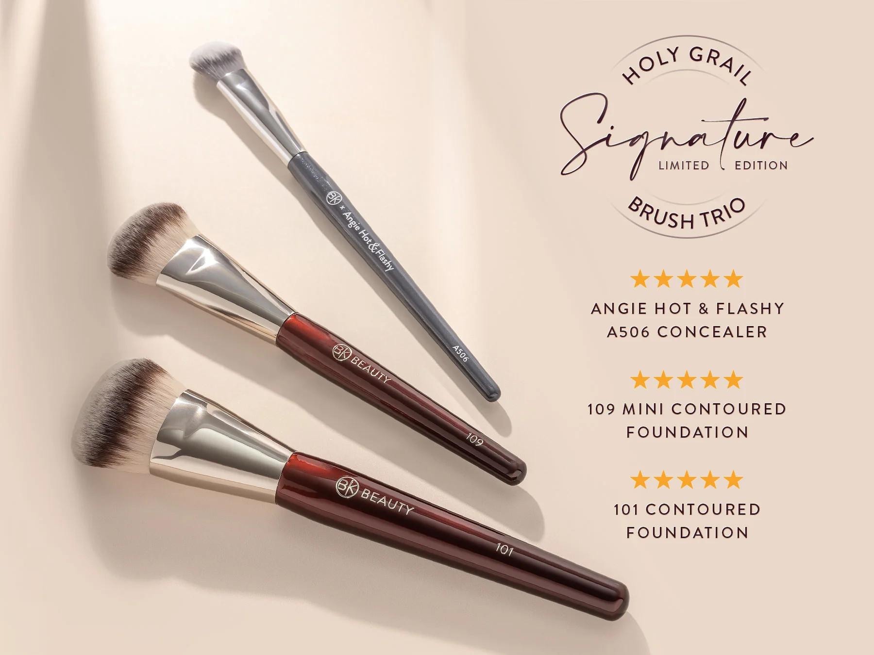Flawless Face Brush Bundle (3PC) | BK Beauty