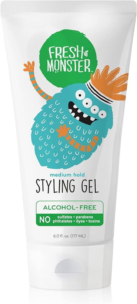 Fresh Monster Kids Hair Styling Gel, Medium Hold Alcohol-Free, Natural Hair Gel for Kids & Toddle... | Amazon (US)