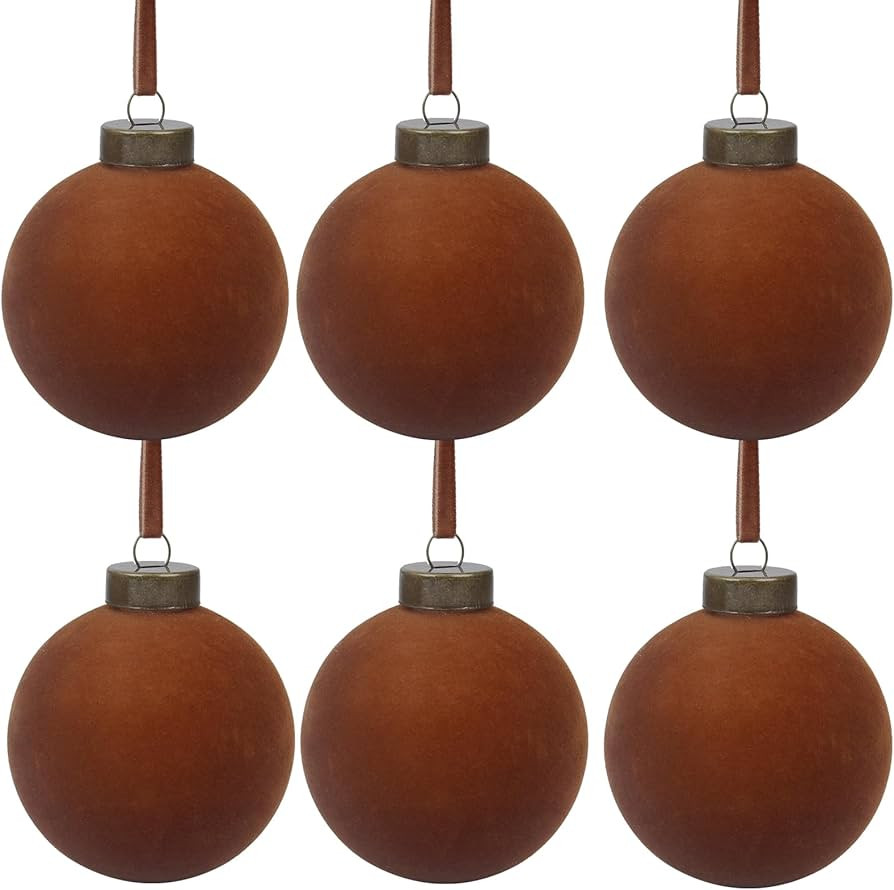 12 Pcs Velvet Christmas Balls Bulk Shatterproof Plastic Christmas Tree Decorations for Decorative... | Amazon (CA)