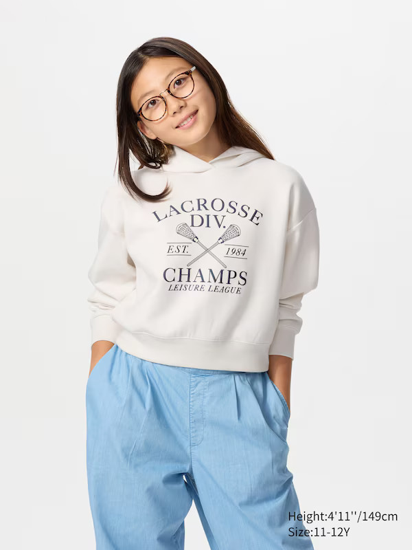 DRY Sweat Cropped Graphic Hoodie | UNIQLO (US)