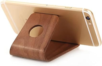 Wooden Cell Phone Stand, Universal Mobile Phone Holder Stand Non Slip Stable Desktop Phone Stand ... | Amazon (US)