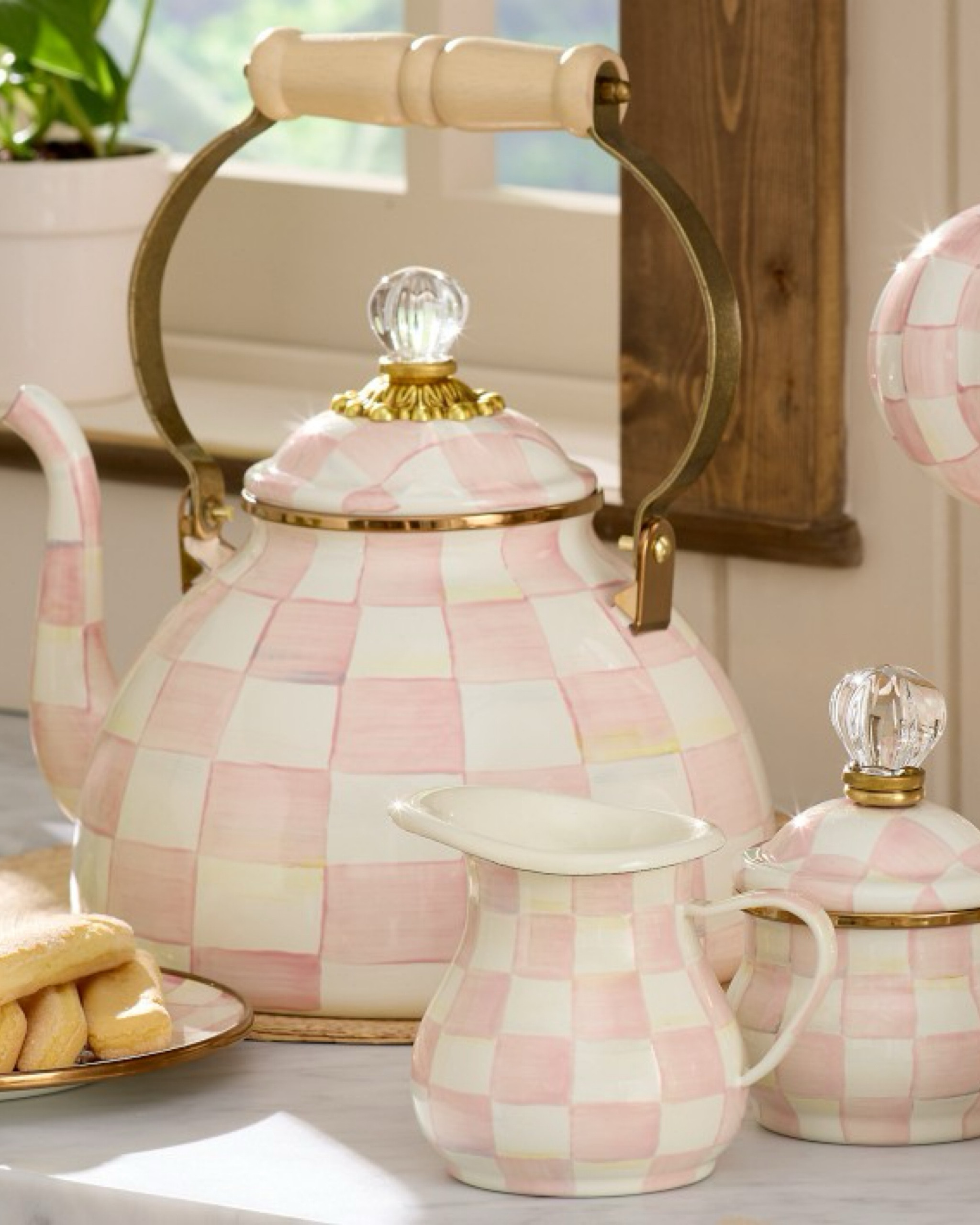 The gorgeous MacKenzie-Childs Rosy Check Tea Kettle and essentials are such an elegant pieces to add to your collection. Also, perfect for Mother’s Day !

#LTKGiftGuide #LTKfamily #LTKhome
