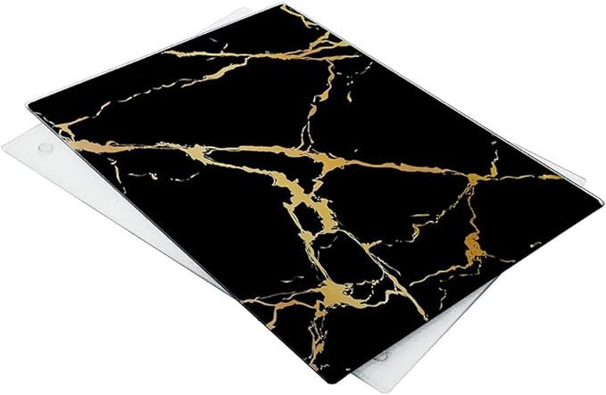 U HOME Glass Cutting Board 16 x 12 inch Set of 2,The Place Mat, Decorative Square Marble Cutting ... | Amazon (US)