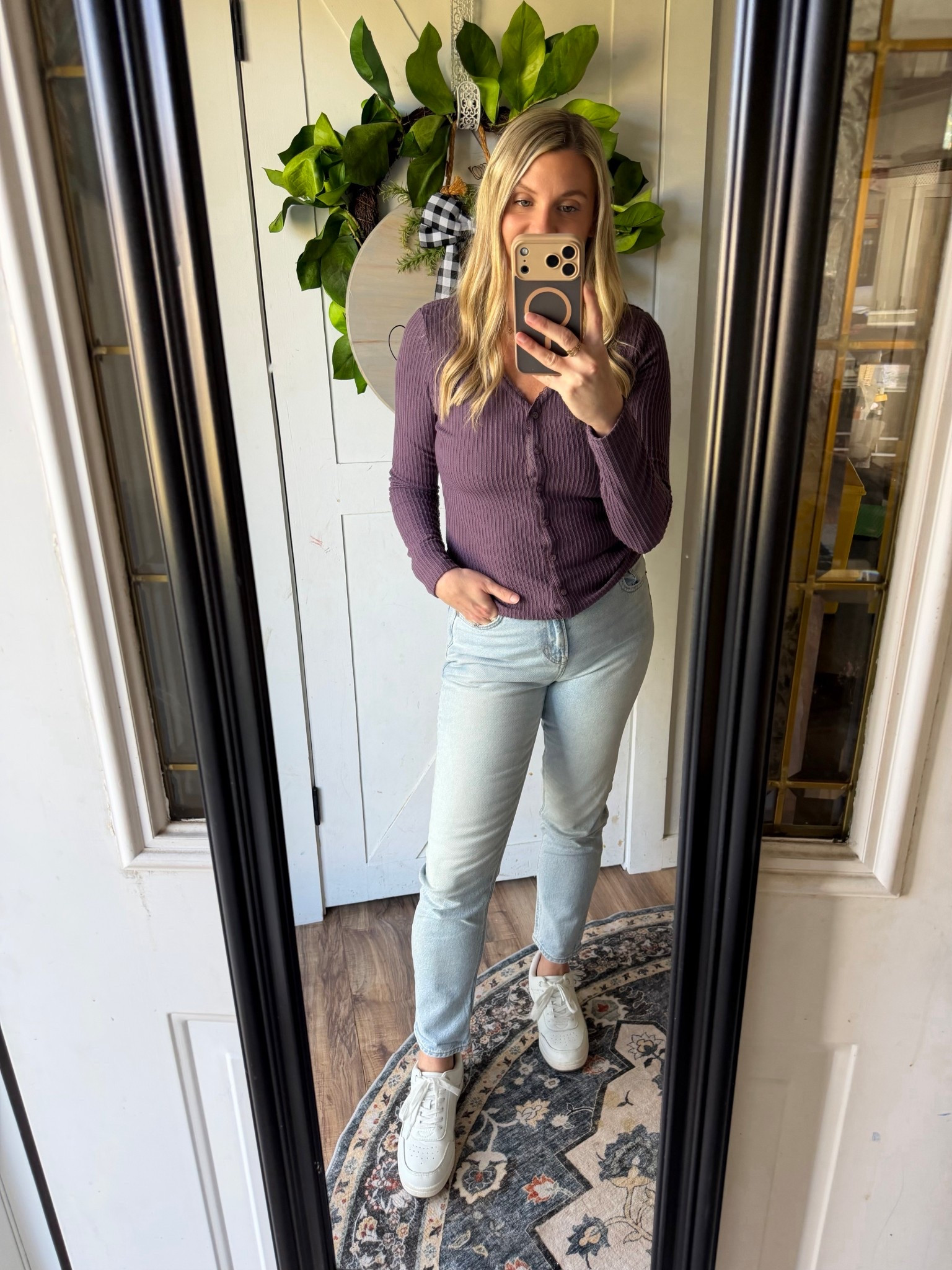 This purple ribbed long sleeve from #maurices is everything!!! #springoutfit

#LTKSeasonal #LTKSpringSale #LTKSaleAlert