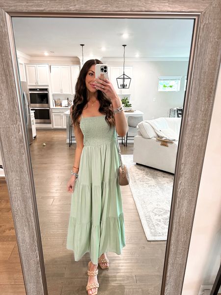 Sage green maxi dress 🌿 Fits true to size, wearing small 