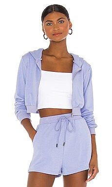 superdown Danna Crop Hoodie in Periwinkle from Revolve.com | Revolve Clothing (Global)