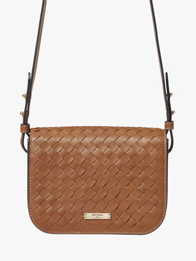 Aspinal of LondonElla Leather Cross Body Bag, Tan | John Lewis (UK)