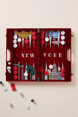 Lucite Backgammon Game Set | Anthropologie (US)