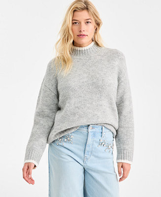 Women's Long-Sleeve Mock-Neck Sweater, Macy's Exclusive | Macy's