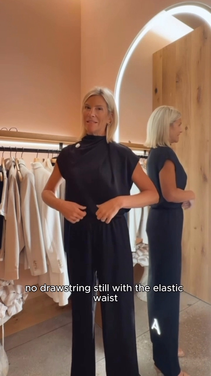 This matching set is one of those outfits that looks effortlessly polished the minute you put it on. I’m wearing the top in XS and the pants in XXS. The pants have a comfortable elastic waist (no drawstring), and the length and fit are just right.

👩‍💻 LTK PRO TIPS
❤️ Heart = Support my posts ;-)
🔖 Save = Get sale & restock alerts for the things you love!
📋 Lists = Keep favorites organized (List ideas: Christmas, Birthdays, and Vacations!)
📲 Share = Send lists and products to a friend (or your daughters like me).
💬 Comment = Ask me anything, and I’ll answer. ;-)

#LTKootd #LTKOver40 #LTKSaleAlert