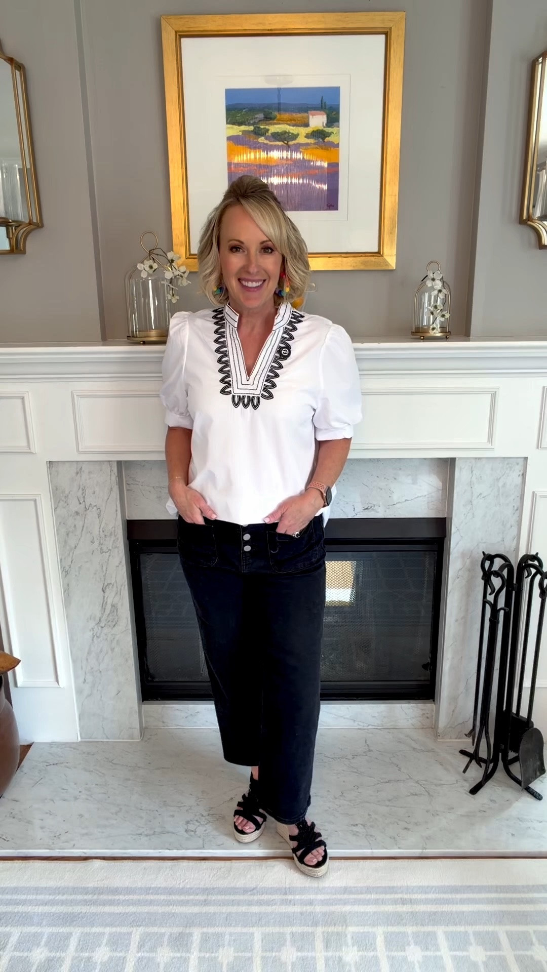 If you’re in need of the perfect white blouse for summer - look no further!! This puff sleeve top features the most beautiful embroidery and pulls together any look. I paired it with my favorite wide leg black jeans, these cute espadrilles, and these fun colorful hoops for a pop of color. Shop my look!

#LTKootd #LTKgrwm #LTKSeasonal