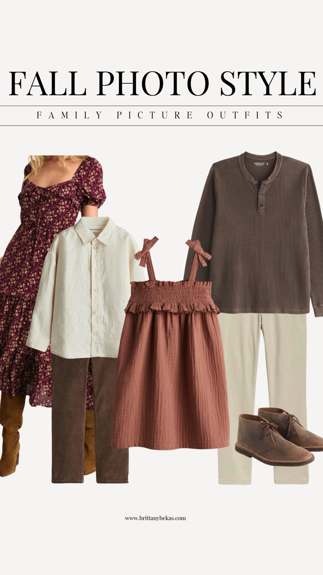 Neutral family outfits. Floral maxi dress. Lulus dress. Corduroy pants. Linen shirt. Men's Henley. Family pictures  