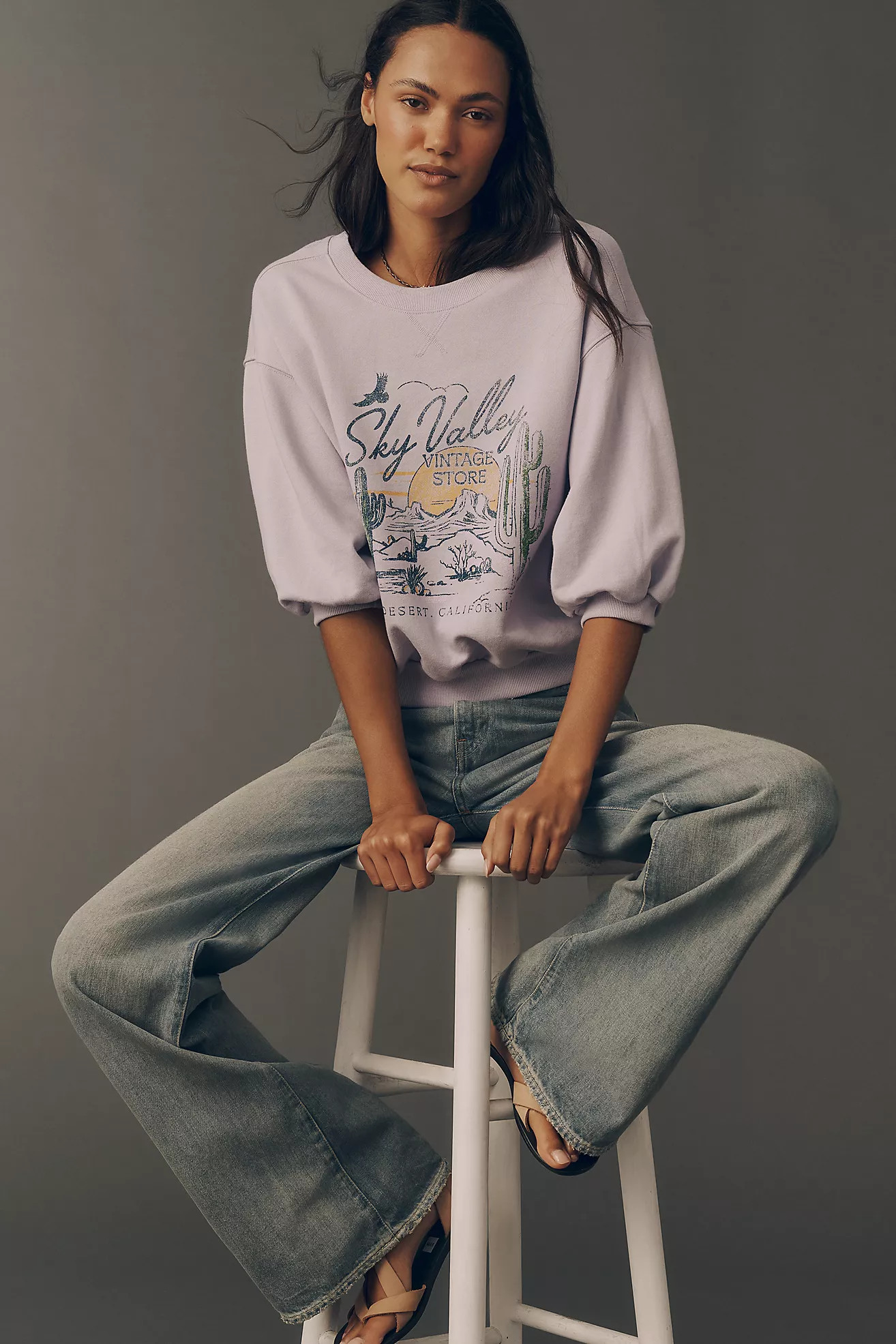The Niki Bubble Sweatshirt by Pilcro | Anthropologie (US)