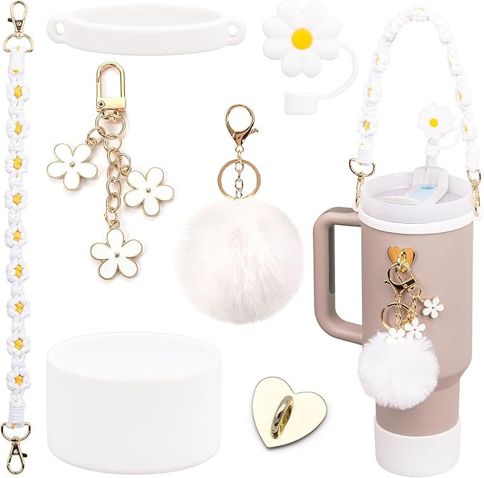 Cup Accessories Set Compatible with Stanley Cup 30 oz 40 oz Include 1 Pcs Water Bottle Handle Str... | Amazon (US)