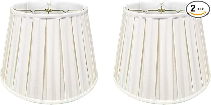 Royal Designs, Inc. Empire English Pleat Round Basic Lamp Shade, BS-724-16WH-2, White, 10.5 x 16 ... | Amazon (US)
