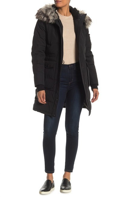 Faux Fur Trim Hooded Quilted Jacket | Nordstrom Rack