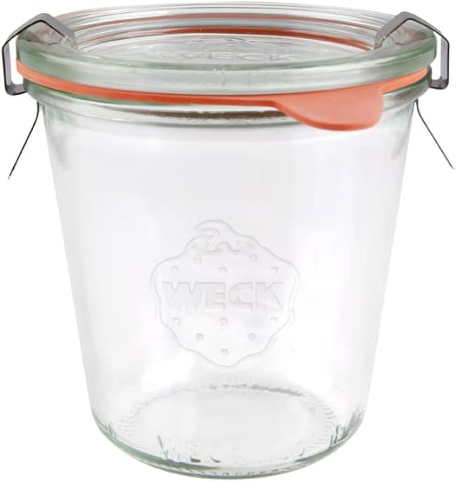 Weck Airtight Clip-Close Sealed 290 ml Jar with Lid 80 mm, Pack of 6, Glass, Transparent | Amazon (UK)