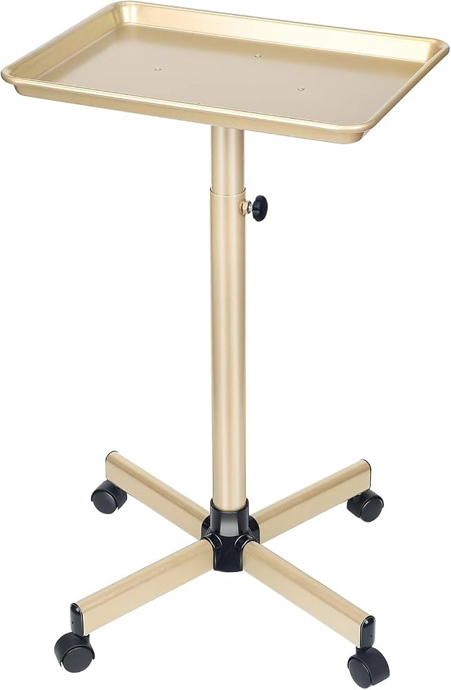 Salon Tray on Wheels, Hair Stylist Tray with Adjustable Height for Salon and SPA Use, Tattoo Tray... | Amazon (US)