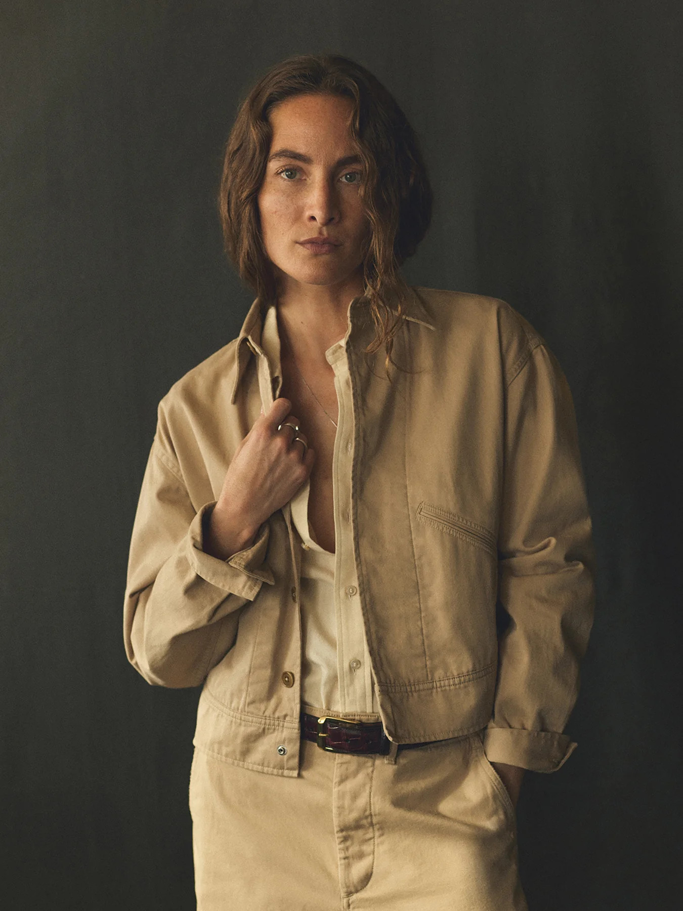 Stone At Ease Cotton Cropped Deck Jacket | Buck Mason | Buck Mason