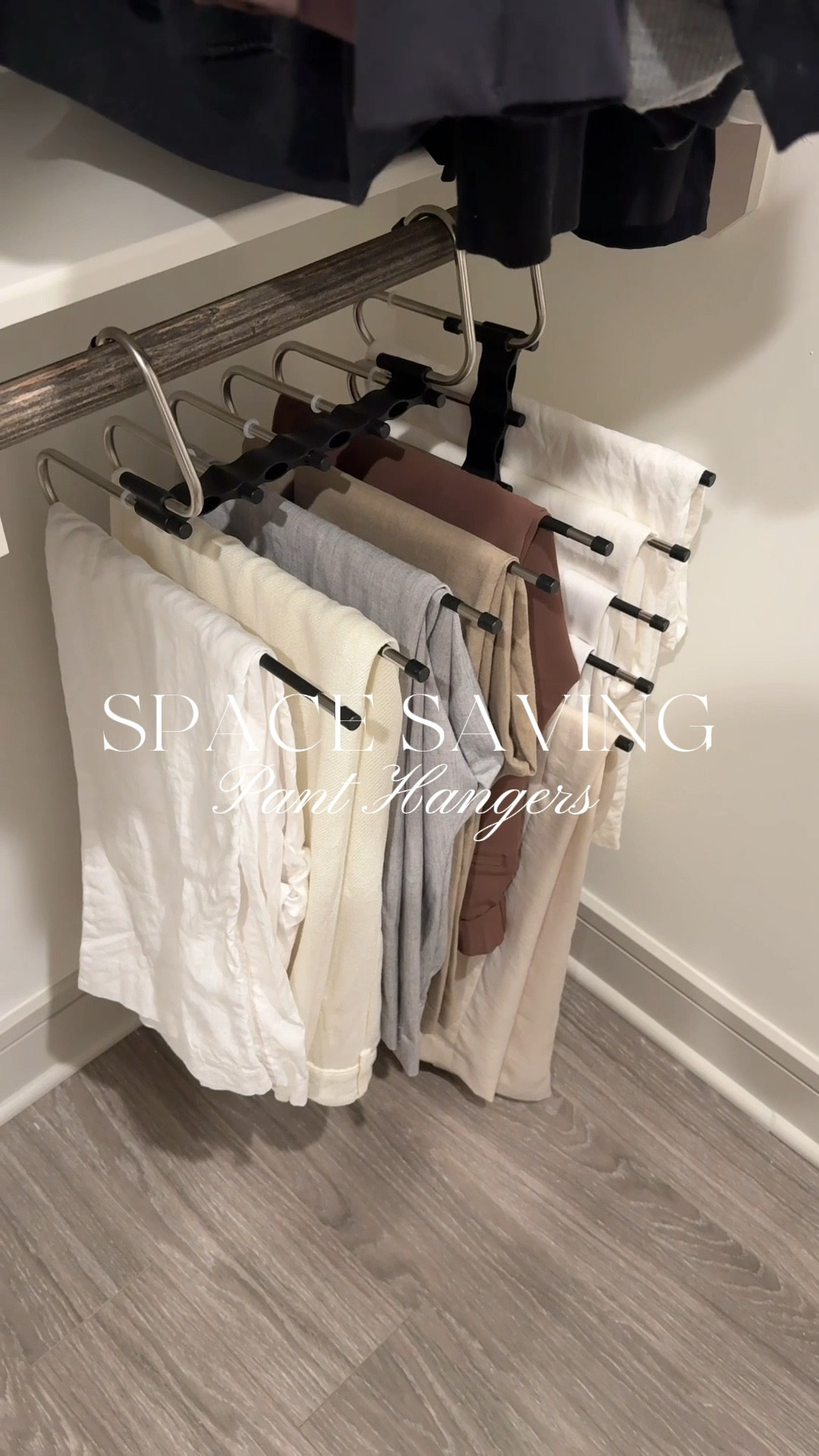I love these space saving hangers for pants. They save so much space in your closet! ✨

#LTKHome #LTKWatchNow #LTKMostLoved