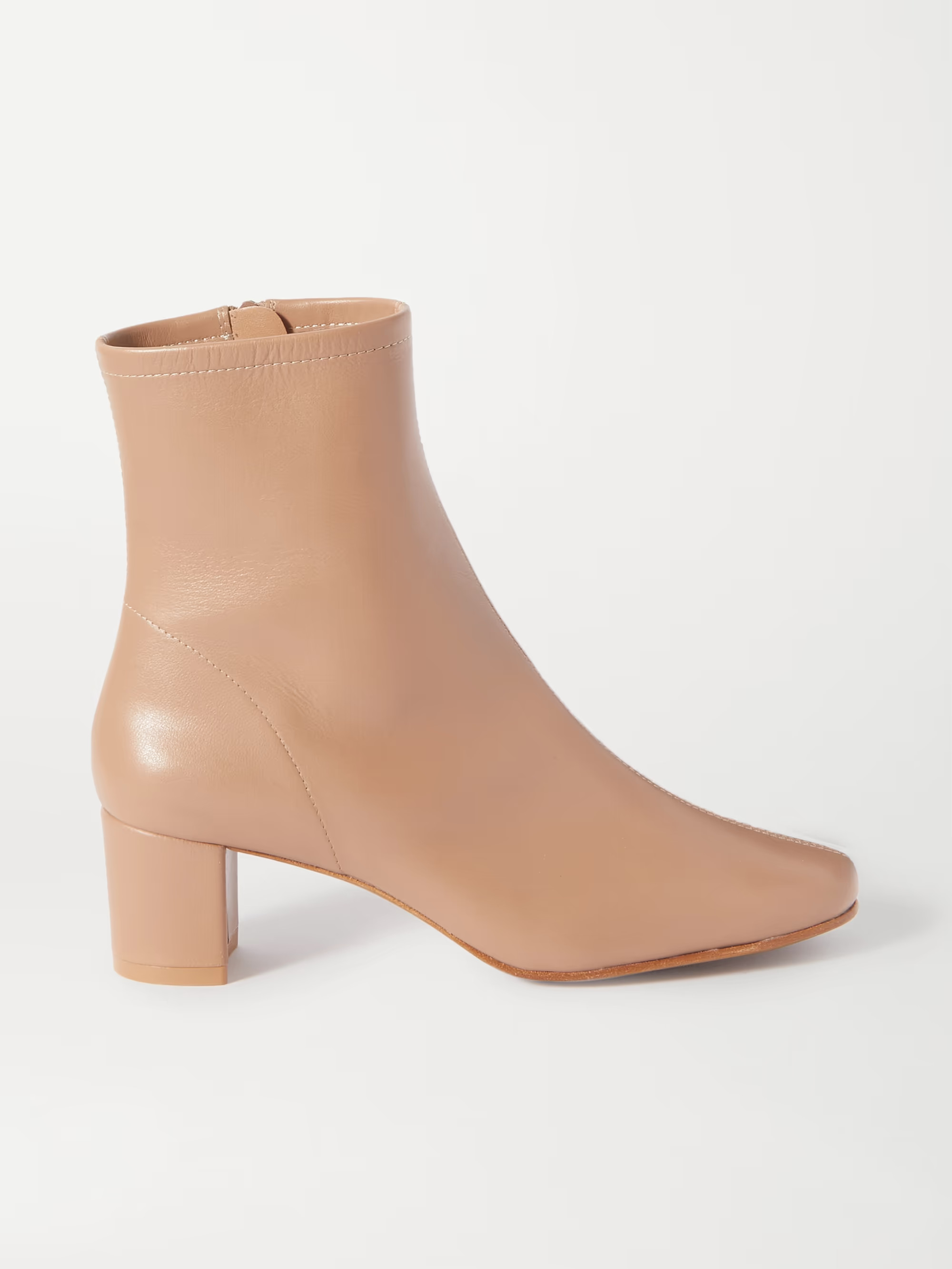 Neutral Sofia leather ankle boots | BY FAR | NET-A-PORTER | NET-A-PORTER (UK & EU)