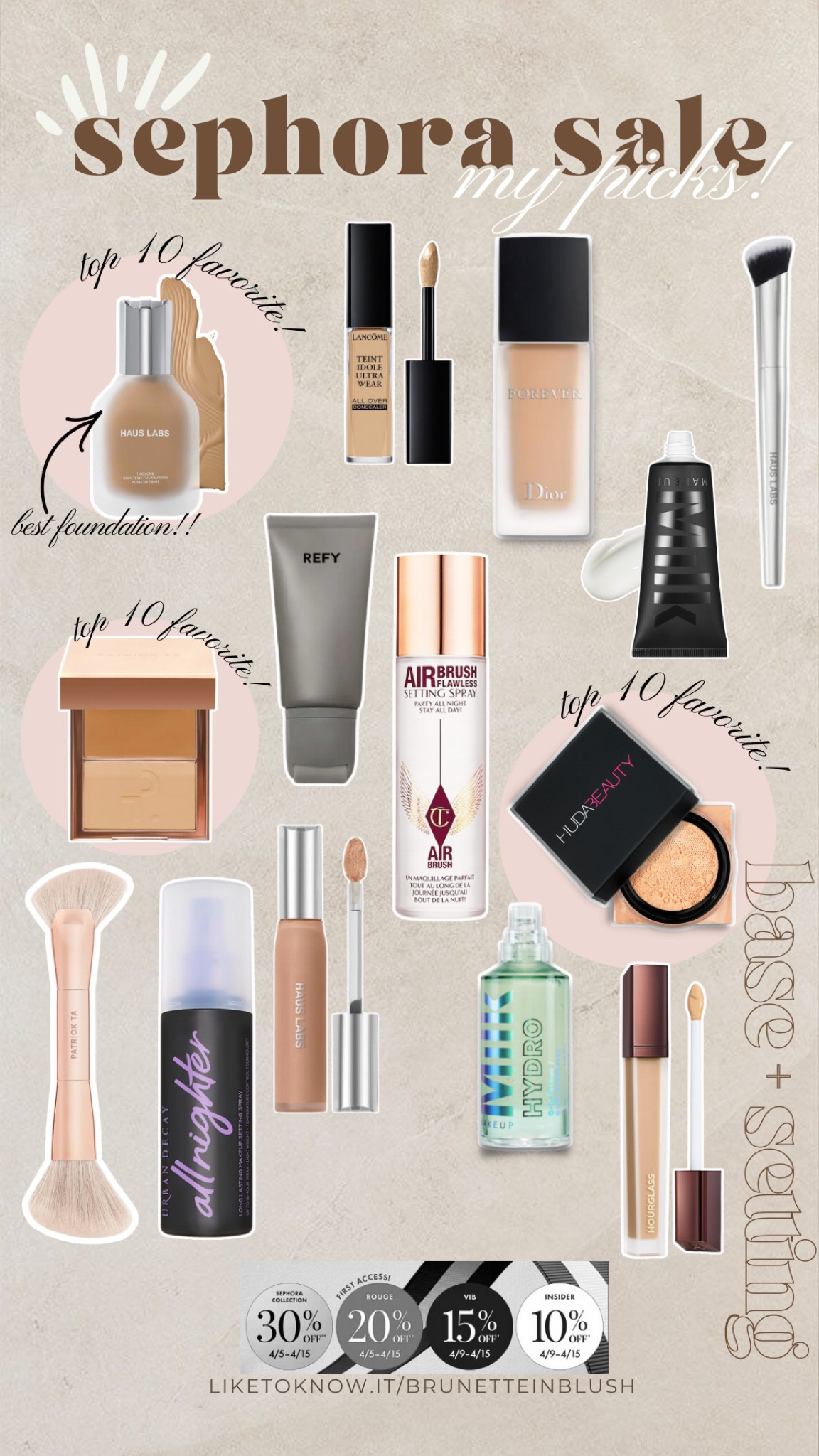 SEPHORA SALE FAVES: foundation, concealer, prep + setting

#LTKbeauty #LTKxSephora