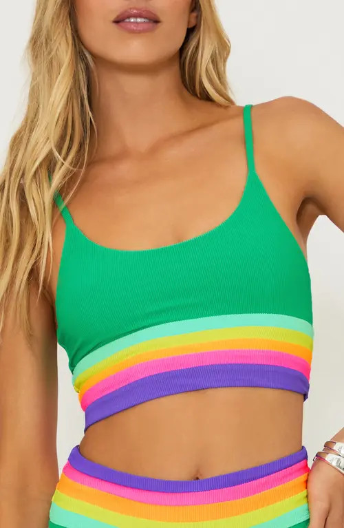 Beach Riot Mae Colorblock Bikini Top in Technicolor Colorblock at Nordstrom, Size Small | Nordstrom
