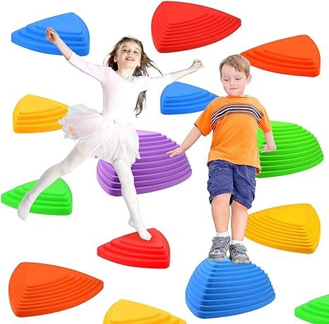 Gentle Monster Stepping Stones for Kids, Set of 6/8/11 PCS for Balance with Non-Slip Bottom - Exe... | Amazon (US)