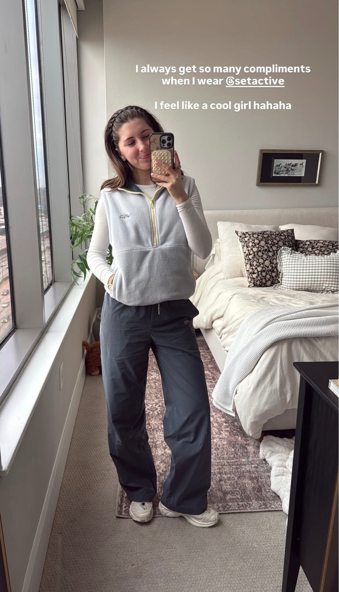 my look of the day! i always get so many compliments when i wear set active 🤍 wearing my fav nuuds slinky rib long sleeve under the vest!

#LTKgrwm #LTKootd #LTKfitnessgoals