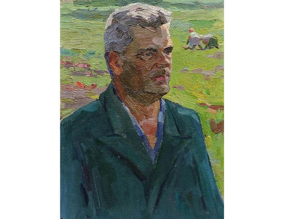 VINTAGE MALE PORTRAIT, Original Oil Painting by a Soviet artist A.Solodovnikov, 1970s, Portrait of a | Etsy (US)