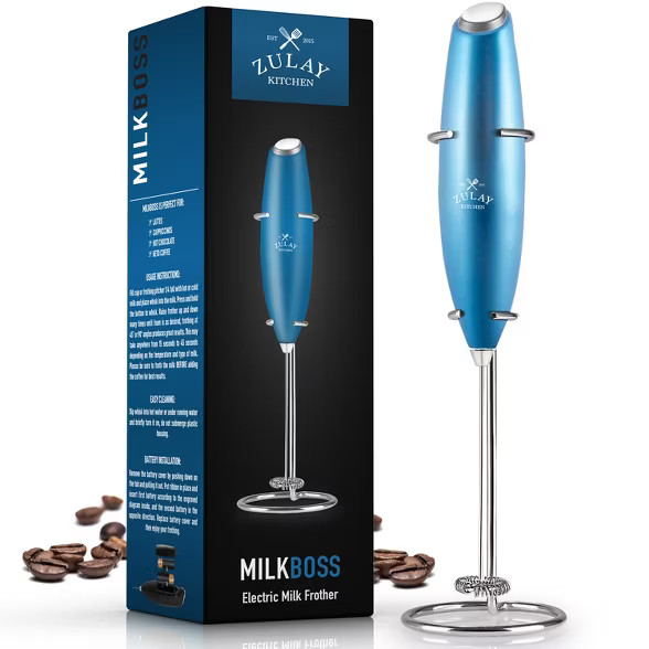 Zulay Kitchen High Powered Milk Frother Handheld Foam Maker for Lattes, Cappuccinos, Matcha, Frap... | Target