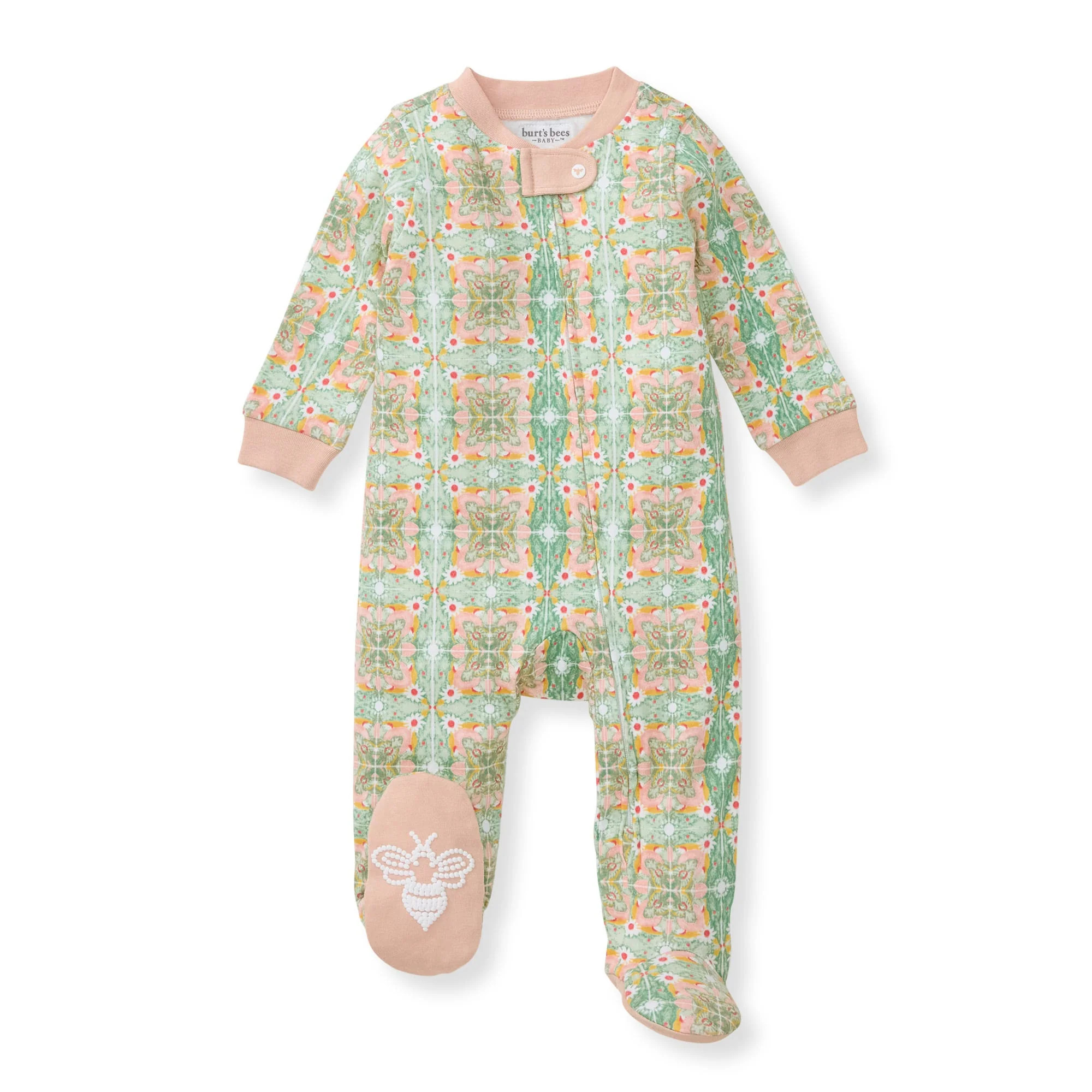 Floral Tile Organic Cotton Girl Sleep & Play | Burts Bees Baby