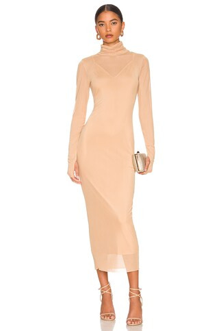 AFRM Shailene Dress in Tan from Revolve.com | Revolve Clothing (Global)