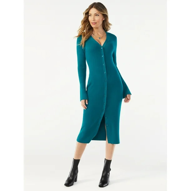 Sofia Jeans by Sofia Vergara Women's Rib Knit Dress - Walmart.com | Walmart (US)
