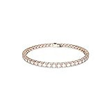 SWAROVSKI Matrix Tennis Bracelet, Round Clear Stones on Rose Gold-Tone Finished Band, Size S, Part of the Matrix Tennis Collection | Amazon (US)