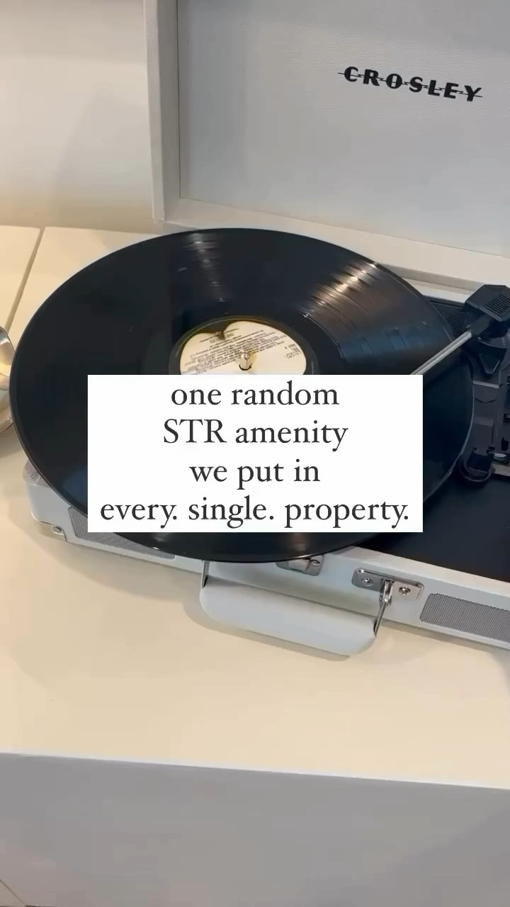 Why 👇🏼👇🏼👇🏼

☝🏼Don’t forget to save this post so you can find it later and share with a friend who has an Airbnb! 

In the game of search rankings and algorithm visibility every single box you can check for amenities you offer to your guests helps you rank higher and appear in more searches! 

It shows you are providing value to your guests and guests can filter by certain amenities. 

A record player is relatively inexpensive and guests comment ALL THE TIME that they really enjoyed using it in our homes. 

BONUS if you get one that’s Bluetooth enabled so they can also use it as a speaker to play their own music too 🙌🏼

Comment RECORD and I’ll send you the exact one I use with a few of guest favorite vinyls! 

——-

We help beginners and experienced STR operators create profitable the STR business centered around their goals through one on one coaching and mentorship. 

We take a VERY limited number of clients and would love to help YOU 🙌🏼 

Serious about making your STR business a success? DM me START and let’s chat! 

#airbnb #str #vrbo #rei #realestate #realestateinvesting101 #creativerealestate #financialfreedom